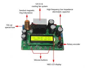 DC-DC Boost Converter 800W 12A Step UP Power Supply Module 10V-65V to 12V-120V Voltage Regulator Solar MPPT Charging LCD1602